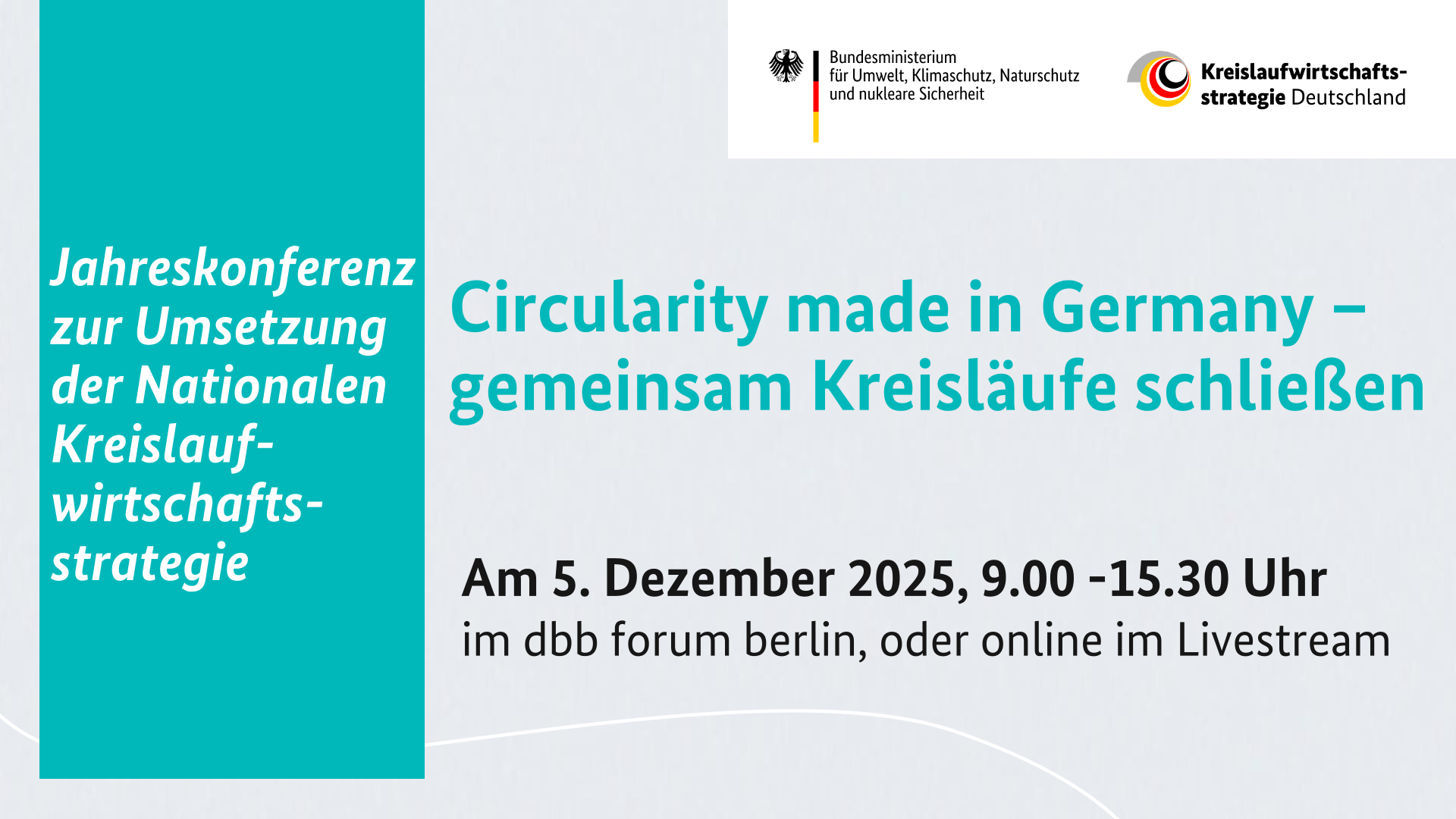 Banner Jahreskonferenz zur Umsetzung der Nationalen Kreislaufwirtschaftsstrategie